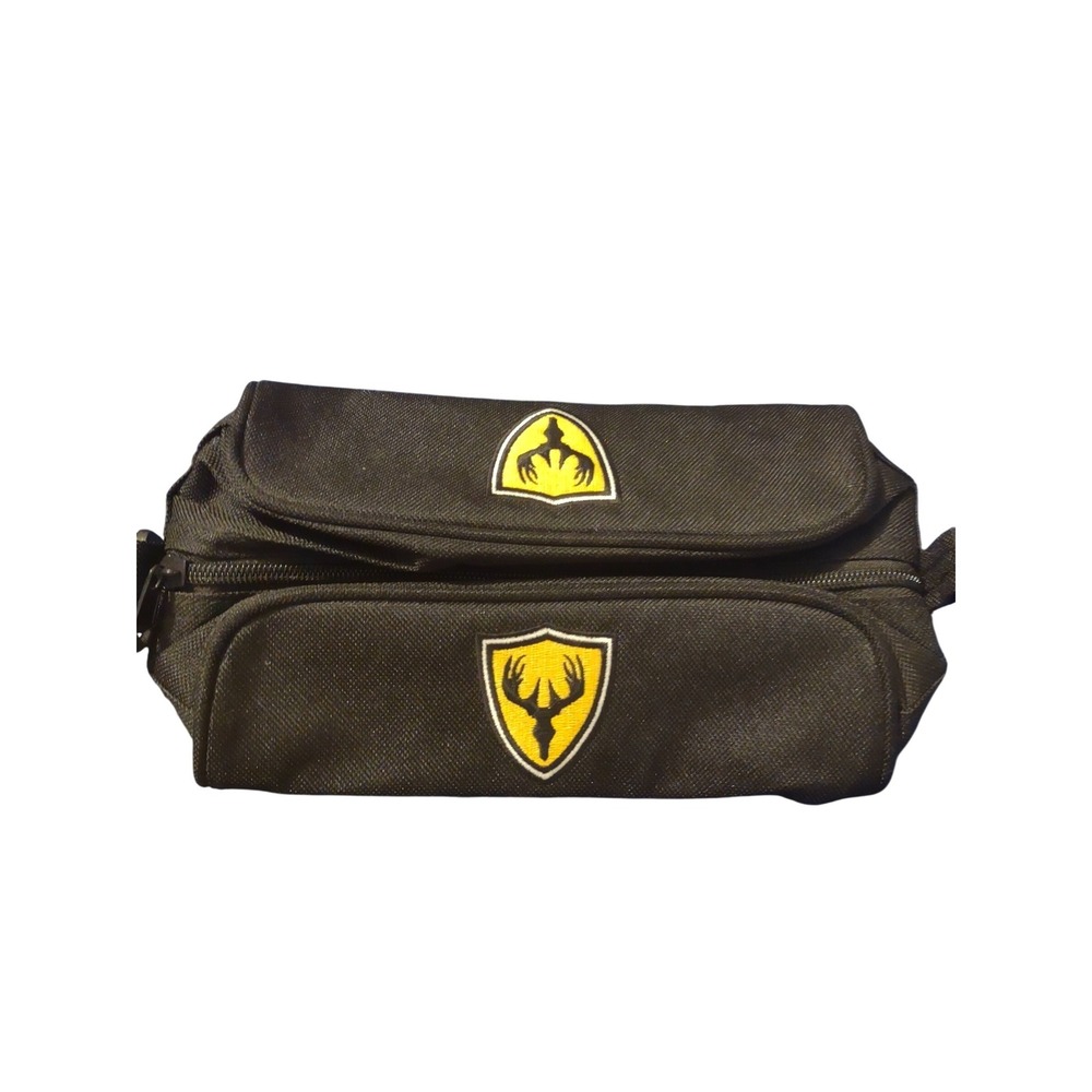 Scent Shield Hunting Accessory Bag Black Canvas Gear Pouch with Antler Logo NWT